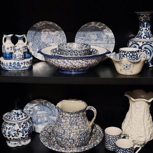 Vintage Blue and White Antiques | China, Crocks, Vases & Serveware